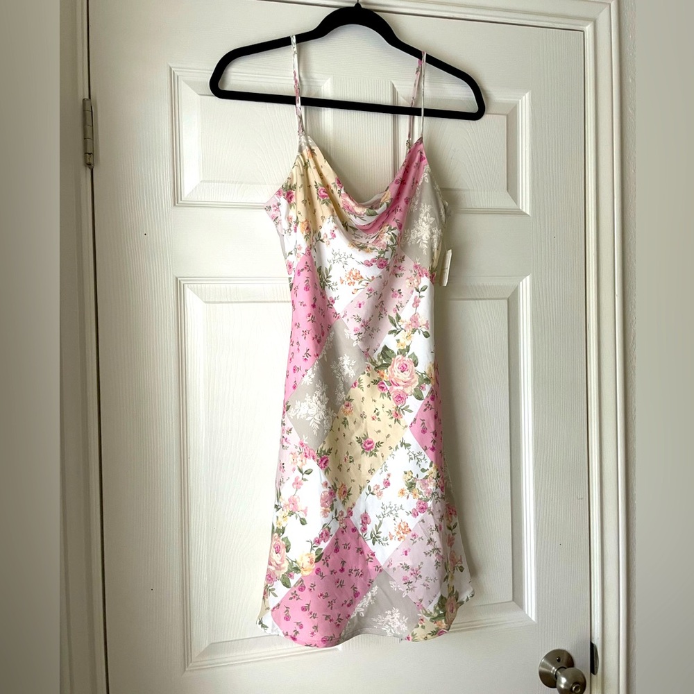 Floral Patchwork Mini Dress